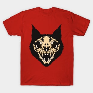 Horror Cat Skull T-Shirt